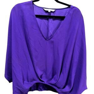 Trina Turk Purple 3/4 Sleeve Blouse